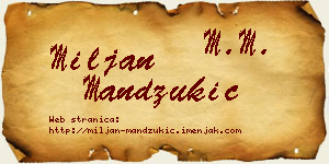 Miljan Mandžukić vizit kartica